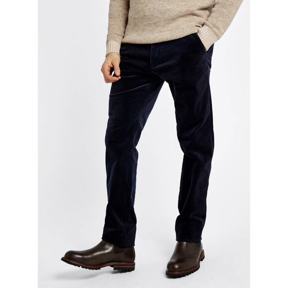Enzo Mantovani Omega/5890 Mens Size 33 Navy Blue Corduroy Pants Made in Italy